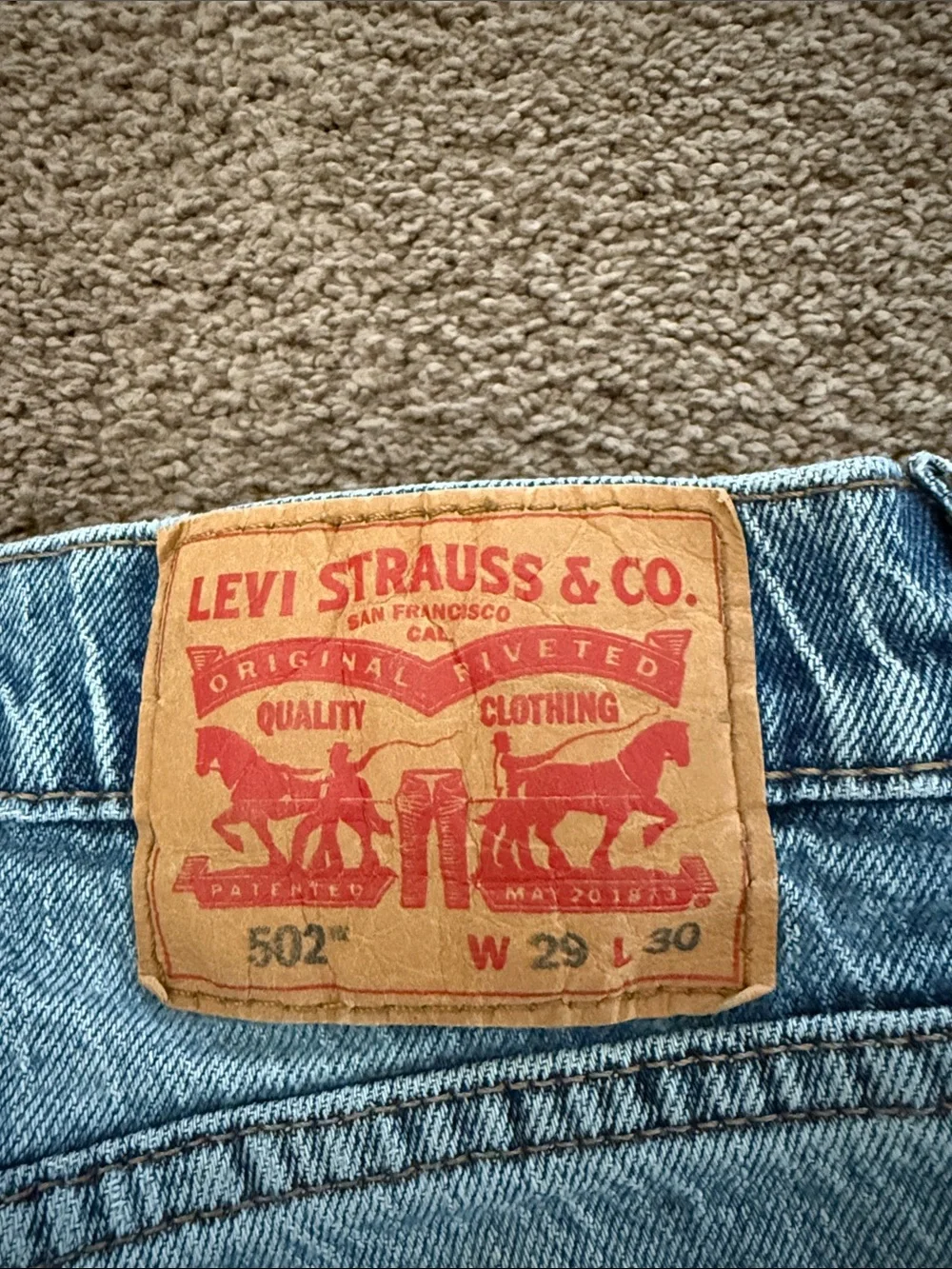 W29 L30 Levi's Light Blue Slim Straight Men's Jeans